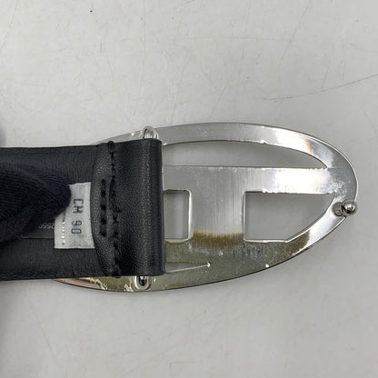 【中古品】【メンズ】 DIESEL X10133 COW LEATHER BELT カウ レザー ベルト 小物 205-260506-cs-07-izu サイズ：90/36 カラー：ブラック 万代Net店