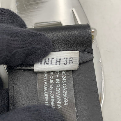 【中古品】【メンズ】 DIESEL X10133 COW LEATHER BELT カウ レザー ベルト 小物 205-260506-cs-07-izu サイズ：90/36 カラー：ブラック 万代Net店