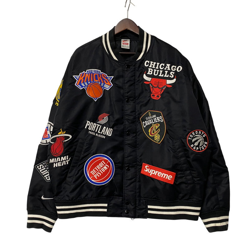 【中古品】【メンズ】 SUPREME×NIKE シュプリーム×ナイキ AO3631-010 NBA TEAMS WARM-UP JACKET エヌビーエー チーム ウォームアップ ジャケット アウター 149-260507-cs-09-izu サイズ：L カラー：ブラック 万代Net店