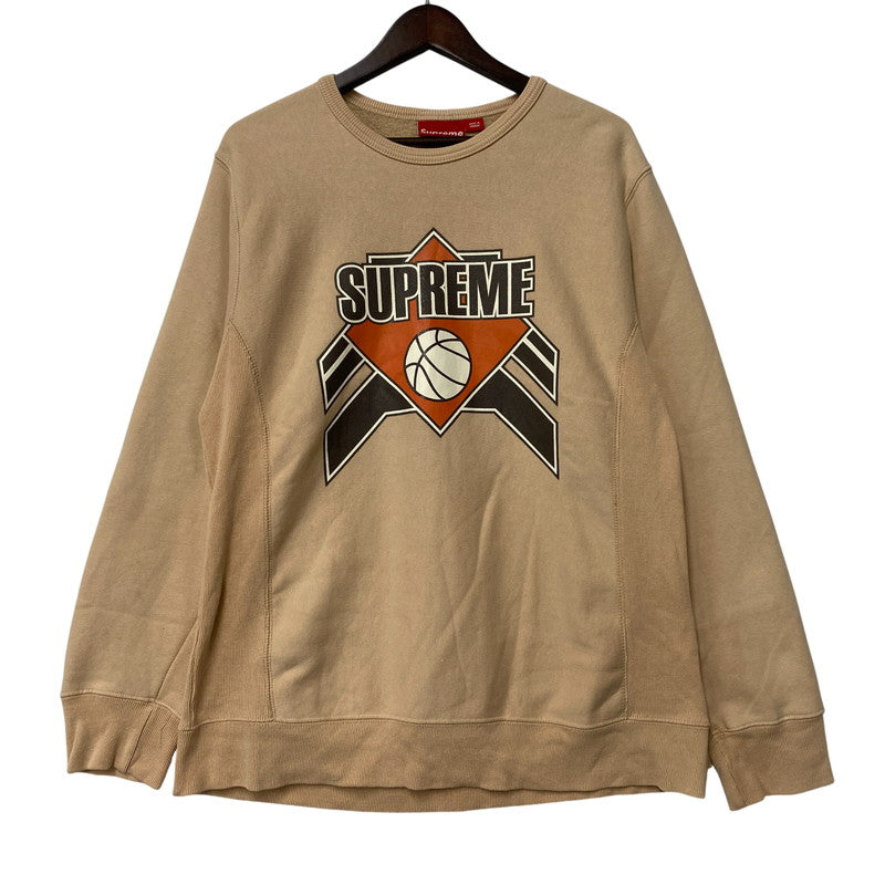 【中古品】【メンズ】 OLD SUPREME オールド シュプリーム 04AW BASKETBALL CREWNECK SWEAT バスケットボール クルーネック スウェット トップス 長袖 149-260507-cs-07-izu サイズ：L カラー：ベージュ 万代Net店