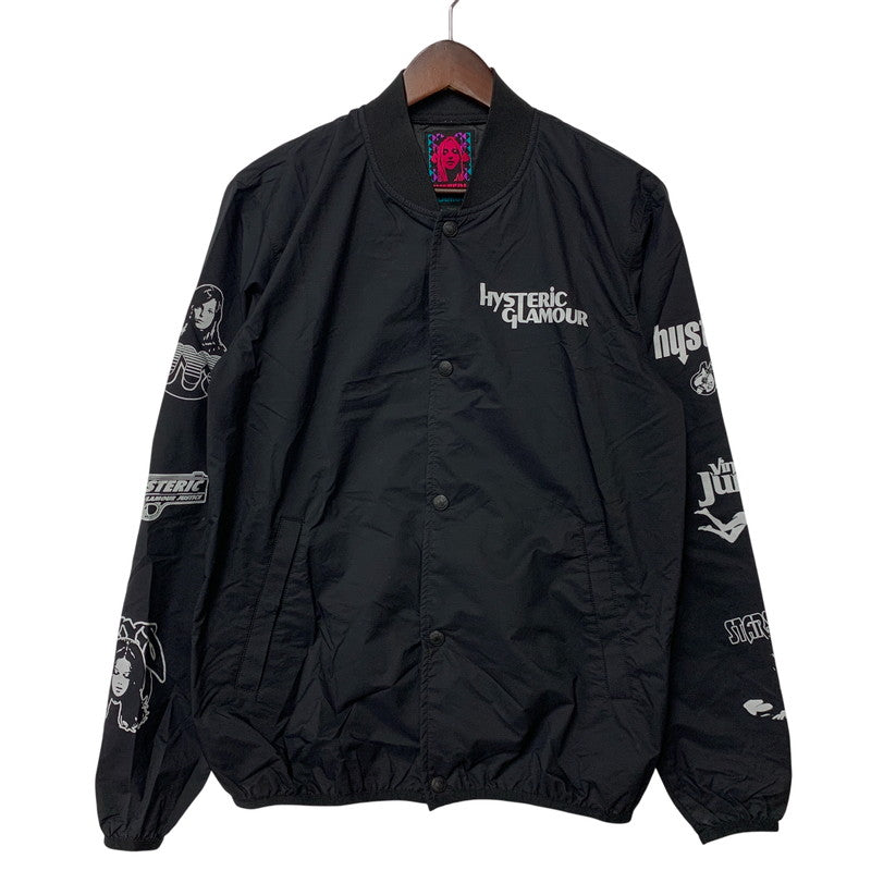 【中古品】【メンズ】 HYSTERIC GLAMOUR ヒステリックグラマー 02182AB01 ARM LOGO PERTEX JACKET アーム ロゴ パーテックス ジャケット アウター 140-260517-kh-07-izu サイズ：S カラー：ブラック 万代Net店