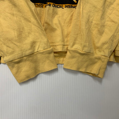 【中古品】【メンズ】 HYSTERIC GLAMOUR ヒステリックグラマー × THE CRAMPS ザ・クランプス CR ROCK'N BONES COVER L/S TEE 02171CL06 長袖 Tシャツ 140-260516-as-37-izu サイズ：XS カラー：イエロー系 万代Net店