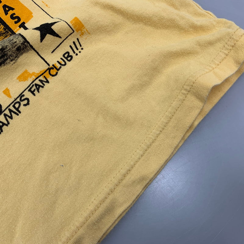 【中古品】【メンズ】 HYSTERIC GLAMOUR ヒステリックグラマー × THE CRAMPS ザ・クランプス CR ROCK'N BONES COVER L/S TEE 02171CL06 長袖 Tシャツ 140-260516-as-37-izu サイズ：XS カラー：イエロー系 万代Net店