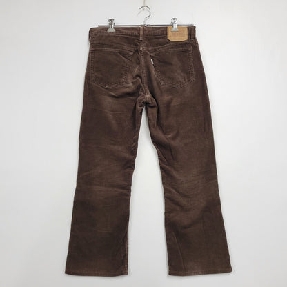 【中古品】【メンズ】 LEVI'S リーバイス CORDUROY BOOT CUT PANTS 517-15 コーデュロイ ブーツカットパンツ 刻印J38 白タブ 日本製 157-260513-as-04-izu サイズ：33×34 カラー：ブラウン 万代Net店