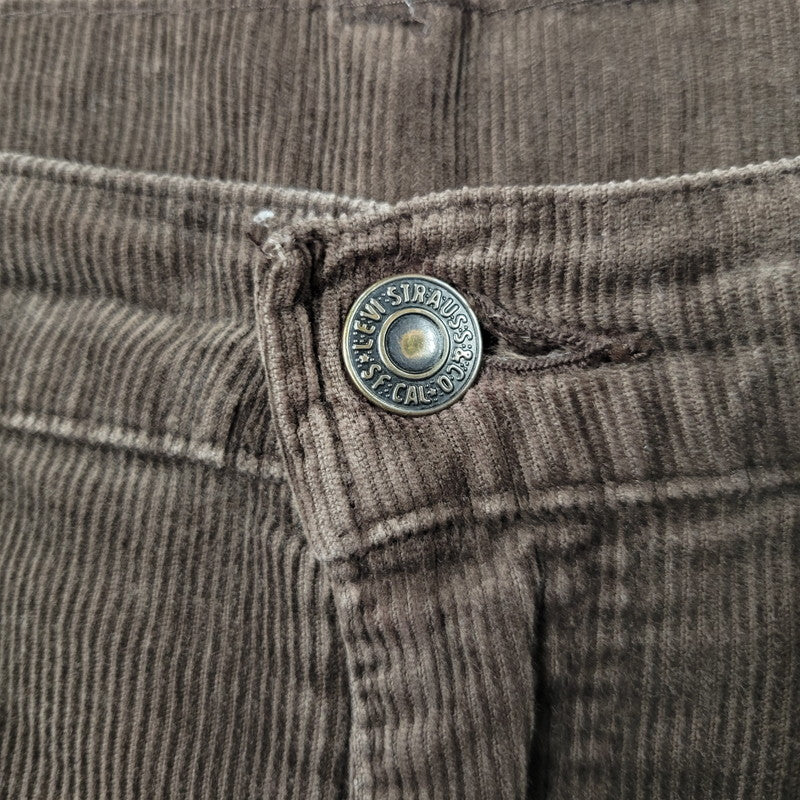 【中古品】【メンズ】 LEVI'S リーバイス CORDUROY BOOT CUT PANTS 517-15 コーデュロイ ブーツカットパンツ 刻印J38 白タブ 日本製 157-260513-as-04-izu サイズ：33×34 カラー：ブラウン 万代Net店