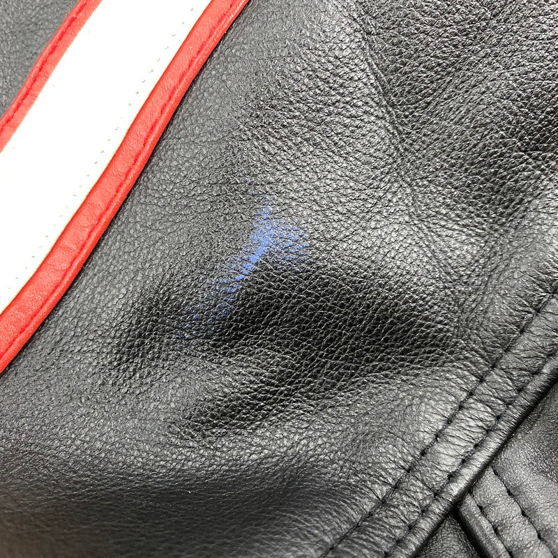 【中古品】【メンズ】 ALL STAR CAFE OFFICIAL オールスターカフェオフィシャル USA製 90S LEATHER VARSITY JACKET レザー バーシティ ジャケット アウター 146-260506-cs-18-izu サイズ：XL カラー：レッド×ブラック 万代Net店