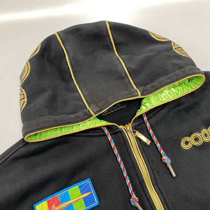 【中古品】【メンズ】 COOGI クージー 刺繍 SWORD FULL ZIP HOODIE ソード フル ジップ フーディー トップス 長袖 146-260518-cs-14-izu サイズ：4XL カラー：ブラック 万代Net店
