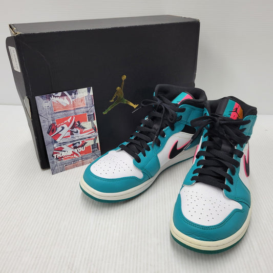 【中古品】【メンズ】 NIKE ナイキ AIR JORDAN 1 MID SE 852542-306 エアジョーダン1 ミッド SE スニーカー シューズ 靴 160-260506-as-09-izu サイズ：28cm カラー：TURBO GREEN/BLACK-HYPER PINK 万代Net店