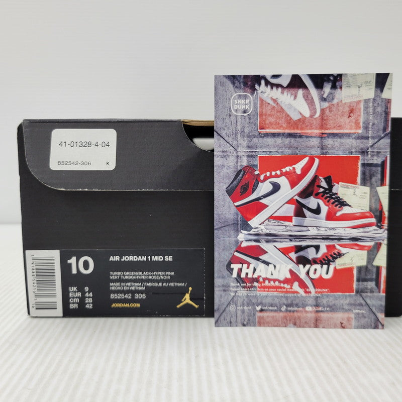 【中古品】【メンズ】 NIKE ナイキ AIR JORDAN 1 MID SE 852542-306 エアジョーダン1 ミッド SE スニーカー シューズ 靴 160-260506-as-09-izu サイズ：28cm カラー：TURBO GREEN/BLACK-HYPER PINK 万代Net店