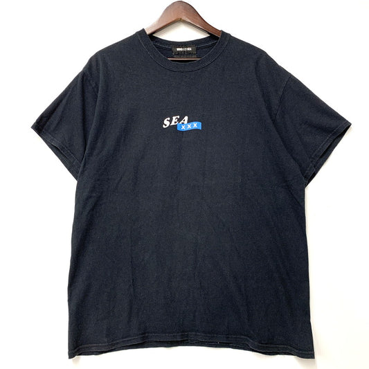 【中古品】【メンズ】 WIND AND SEA × GOD SELECTION XXX ウィンダンシ―×ゴットセレクショントリプルエックス BACK CIRCLE PRINNT SS TEE バック サークル プリント ショートスリーブ ティー トップス 半袖 142-260517-cs-14-izu サイズ：不明 カラー：ブラック 万代Net店