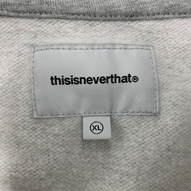 【中古品】【メンズ】 THISISNEVERTHAT ディスイズネバーザット TN253TSWHA02 T.N.T. CLASSIC HDP HALF ZIP SWEATSHIRT ハーフ ジップ スウェットシャツ トップス 長袖 142-260517-cs-15-izu サイズ：XL カラー：グレー 万代Net店