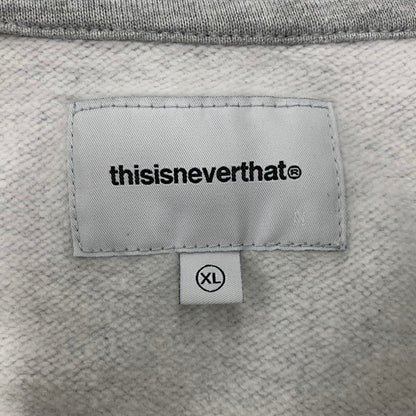 【中古品】【メンズ】 THISISNEVERTHAT ディスイズネバーザット TN253TSWHA02 T.N.T. CLASSIC HDP HALF ZIP SWEATSHIRT ハーフ ジップ スウェットシャツ トップス 長袖 142-260517-cs-15-izu サイズ：XL カラー：グレー 万代Net店
