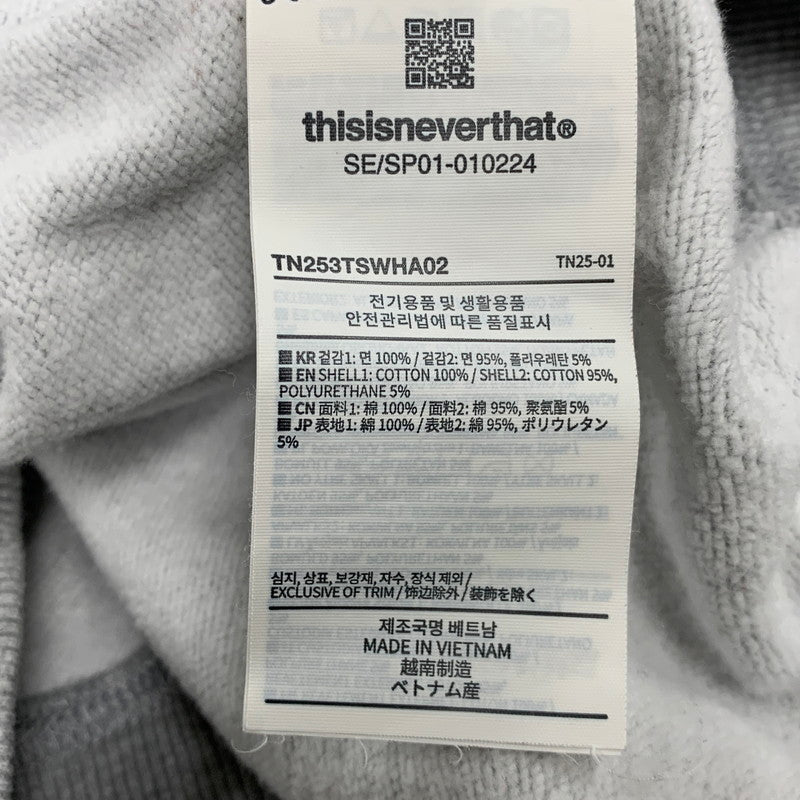【中古品】【メンズ】 THISISNEVERTHAT ディスイズネバーザット TN253TSWHA02 T.N.T. CLASSIC HDP HALF ZIP SWEATSHIRT ハーフ ジップ スウェットシャツ トップス 長袖 142-260517-cs-15-izu サイズ：XL カラー：グレー 万代Net店