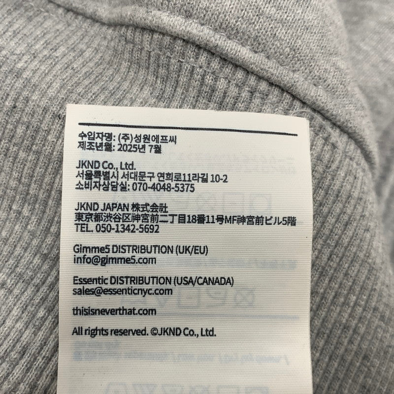 【中古品】【メンズ】 THISISNEVERTHAT ディスイズネバーザット TN253TSWHA02 T.N.T. CLASSIC HDP HALF ZIP SWEATSHIRT ハーフ ジップ スウェットシャツ トップス 長袖 142-260517-cs-15-izu サイズ：XL カラー：グレー 万代Net店