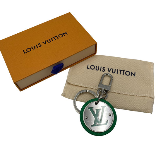 【中古品】【メンズ/レディース】 LOUIS VUITTON ルイ・ヴィトン M01746 RM4213 LV CIRCLE BAG CHARM & KEY HOLDER VERT サークル バッグ チャーム キーホルダー 服飾雑貨 179-260506-cs-04-izu カラー：シルバー×グリーン 万代Net店