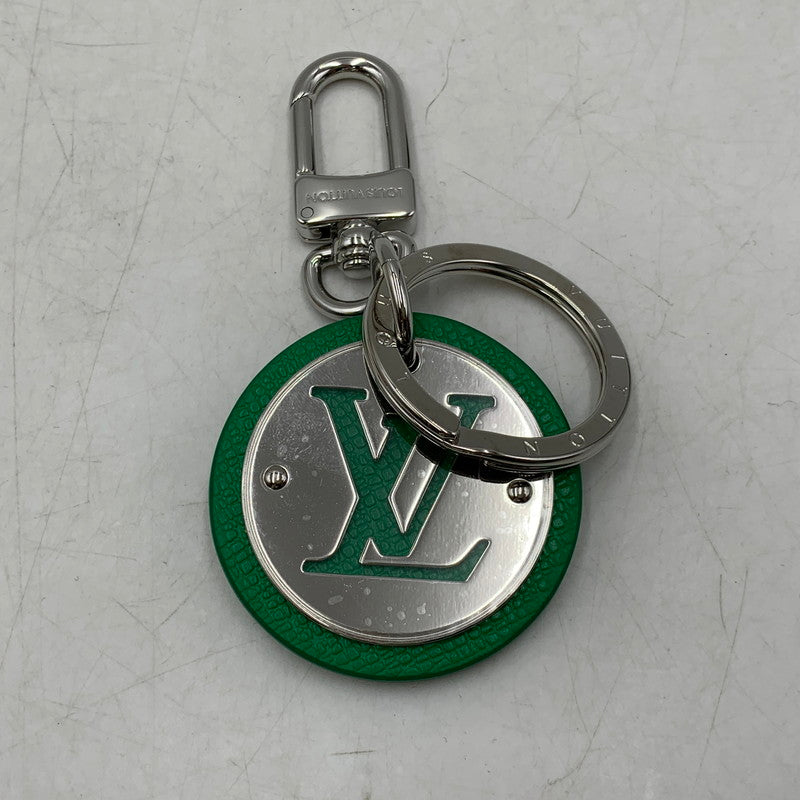 【中古品】【メンズ/レディース】 LOUIS VUITTON ルイ・ヴィトン M01746 RM4213 LV CIRCLE BAG CHARM & KEY HOLDER VERT サークル バッグ チャーム キーホルダー 服飾雑貨 179-260506-cs-04-izu カラー：シルバー×グリーン 万代Net店