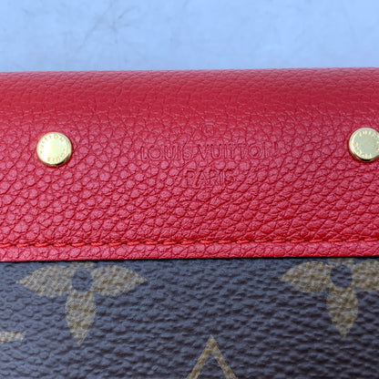 【中古美品】【レディース】 LOUIS VUITTON ルイ・ヴィトン M58414 モノグラム ポルトフォイユ パラス 長財布 財布 179-260506-cs-05-izu カラー：ブラウン×レッド 万代Net店