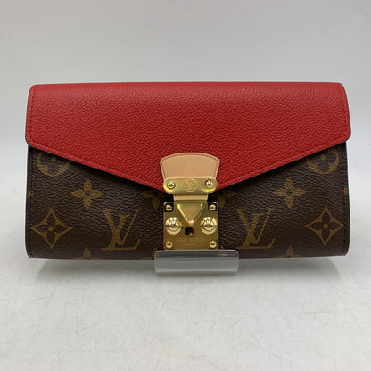 【中古美品】【レディース】 LOUIS VUITTON ルイ・ヴィトン M58414 モノグラム ポルトフォイユ パラス 長財布 財布 179-260506-cs-05-izu カラー：ブラウン×レッド 万代Net店
