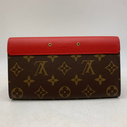 【中古美品】【レディース】 LOUIS VUITTON ルイ・ヴィトン M58414 モノグラム ポルトフォイユ パラス 長財布 財布 179-260506-cs-05-izu カラー：ブラウン×レッド 万代Net店