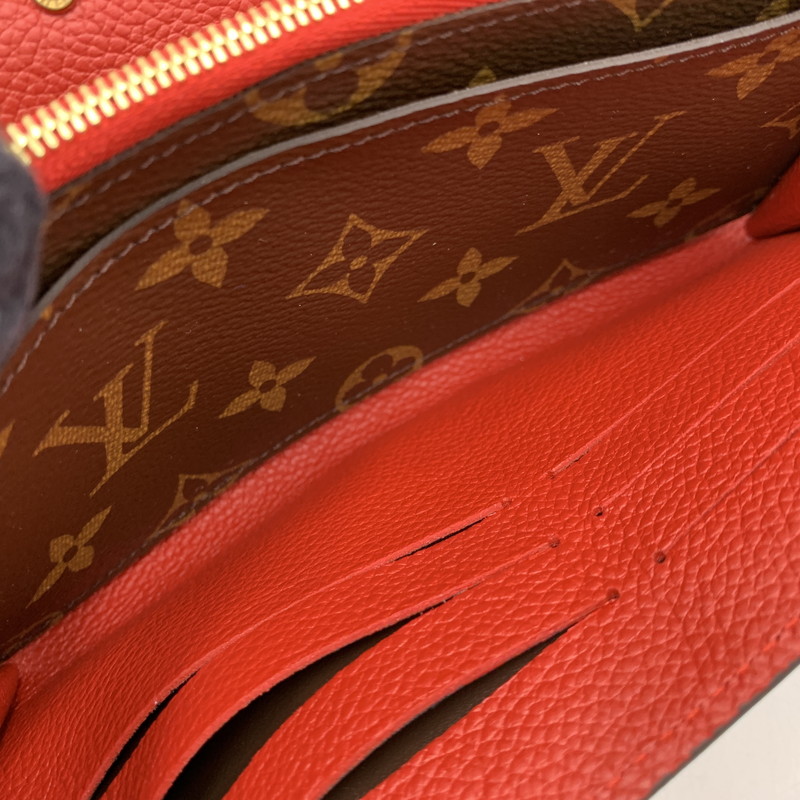 【中古美品】【レディース】 LOUIS VUITTON ルイ・ヴィトン M58414 モノグラム ポルトフォイユ パラス 長財布 財布 179-260506-cs-05-izu カラー：ブラウン×レッド 万代Net店
