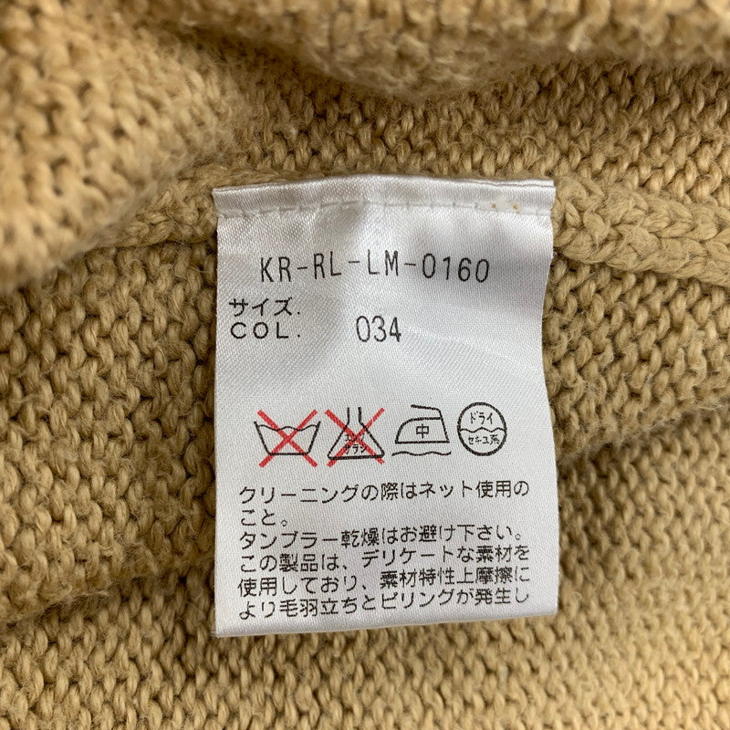 【中古品】【メンズ】 POLO BY RALPH LAUREN ポロバイラルフローレン KR-RL-LM-0160 HALF ZIP COTTON KNIT SWEATER ハーフ ジップ コットン ニット セーター トップス 長袖 146-260517-cs-18-izu サイズ：M カラー：ベージュ 万代Net店