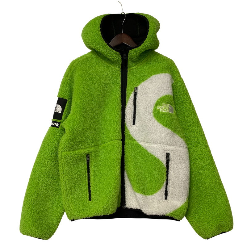 【中古品】【メンズ】 SUPREME×THE NORTH FACE シュプリーム×ザ・ノースフェイス NT62004I S LOGO HOODED FLEECE JACKET エス ロゴ フーデッド フリース ジャケット アウター 149-260507-cs-01-izu サイズ：S カラー：ライトグリーン 万代Net店