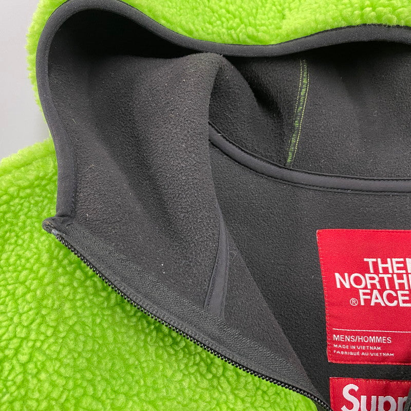 【中古品】【メンズ】 SUPREME×THE NORTH FACE シュプリーム×ザ・ノースフェイス NT62004I S LOGO HOODED FLEECE JACKET エス ロゴ フーデッド フリース ジャケット アウター 149-260507-cs-01-izu サイズ：S カラー：ライトグリーン 万代Net店