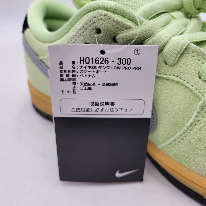 【中古品】【メンズ】 NIKE SB ナイキエスビー DUNK LOW PRO PRM HQ1626-300 ダンク ロー プロ プレミアム スニーカー シューズ 靴 160-260516-as-50-izu サイズ：27cm カラー：LT LOQUID LIME/WOLF GREY-BLACK 万代Net店