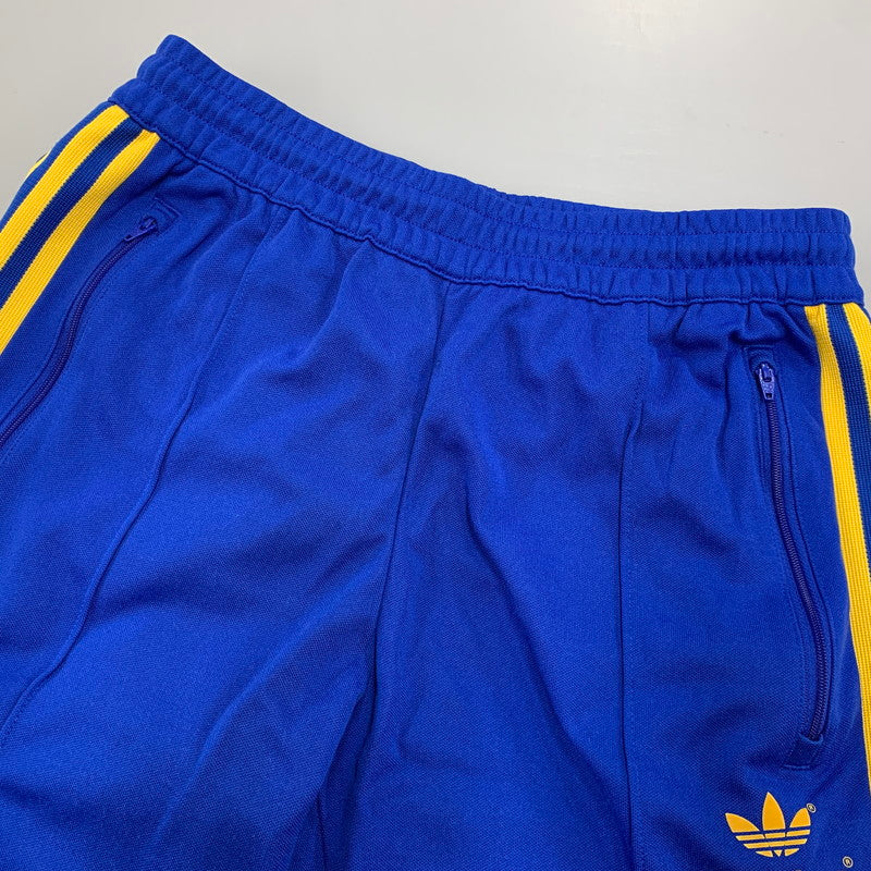 【中古品】【メンズ】 ADIDAS アディダス GE0812 復刻 ADICOLOR ARCHIVE TRACK PANTS アディカラー アーカイブ トラック パンツ ボトムス 159-260517-kh-08-izu サイズ：L カラー：ブルー×イエロー 万代Net店