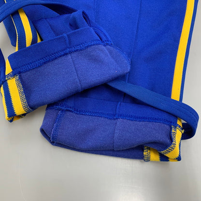 【中古品】【メンズ】 ADIDAS アディダス GE0812 復刻 ADICOLOR ARCHIVE TRACK PANTS アディカラー アーカイブ トラック パンツ ボトムス 159-260517-kh-08-izu サイズ：L カラー：ブルー×イエロー 万代Net店