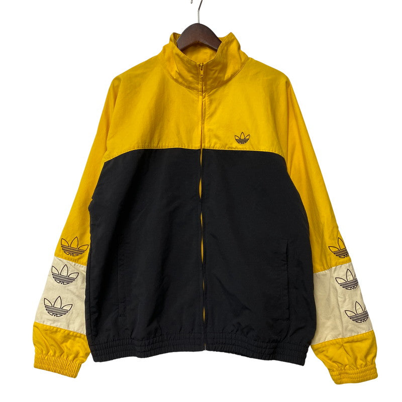 【中古品】【メンズ】 ADIDAS アディダス DV3118 BLOCKED WARM UP JACKET ブロック ウォーム アップ ジャケット アウター 148-260518-cs-12-izu サイズ：O カラー：イエロー×ブラック 万代Net店