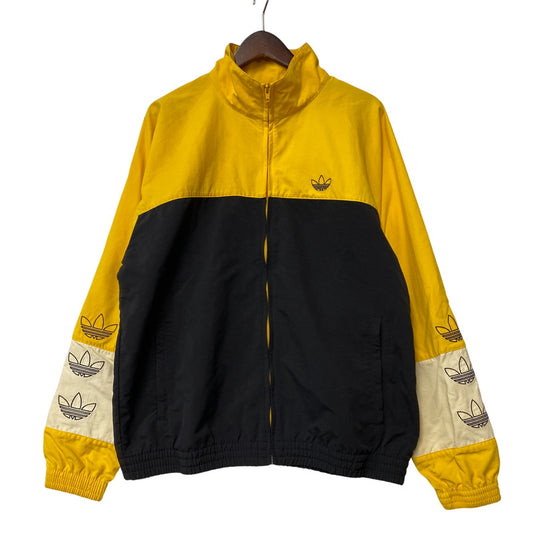 【中古品】【メンズ】 ADIDAS アディダス DV3118 BLOCKED WARM UP JACKET ブロック ウォーム アップ ジャケット アウター 148-260518-cs-12-izu サイズ：O カラー：イエロー×ブラック 万代Net店
