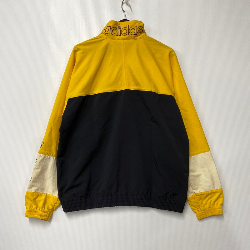 【中古品】【メンズ】 ADIDAS アディダス DV3118 BLOCKED WARM UP JACKET ブロック ウォーム アップ ジャケット アウター 148-260518-cs-12-izu サイズ：O カラー：イエロー×ブラック 万代Net店