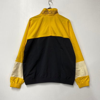 【中古品】【メンズ】 ADIDAS アディダス DV3118 BLOCKED WARM UP JACKET ブロック ウォーム アップ ジャケット アウター 148-260518-cs-12-izu サイズ：O カラー：イエロー×ブラック 万代Net店
