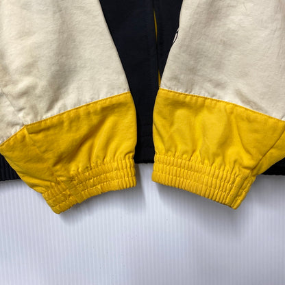 【中古品】【メンズ】 ADIDAS アディダス DV3118 BLOCKED WARM UP JACKET ブロック ウォーム アップ ジャケット アウター 148-260518-cs-12-izu サイズ：O カラー：イエロー×ブラック 万代Net店