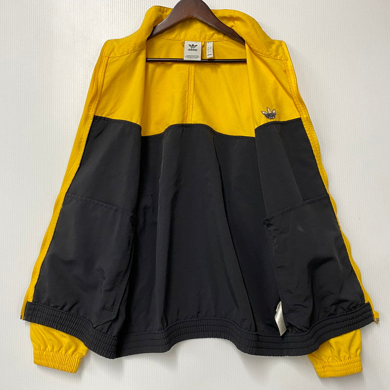 【中古品】【メンズ】 ADIDAS アディダス DV3118 BLOCKED WARM UP JACKET ブロック ウォーム アップ ジャケット アウター 148-260518-cs-12-izu サイズ：O カラー：イエロー×ブラック 万代Net店