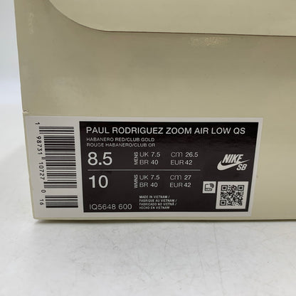 【中古美品】【メンズ】 NIKE SB×PAUL RODRIGUEZ ナイキエスビー×ポールロドリゲス IQ5648-600 P-ROD 1 ピーロッドワン スニーカー シューズ 靴 160-260507-cs-13-izu サイズ：26.5cm カラー：HABANERO RED/CLUB GOLD/TEAM RED 万代Net店