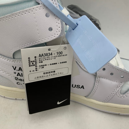 【中古美品】【メンズ】 NIKE×VIRGIL ABLOH ARCHIVE (V.A.A.) ナイキ×ヴァージルアブローアーカイブ AA3834-100 AIR JORDAN 1 RETRO HIGH OG エア ジョーダン レトロ ハイ オージー スニーカー シューズ 靴 160-260507-cs-11-izu サイズ：28cm カラー：WHITE/WHITE 万代Net店