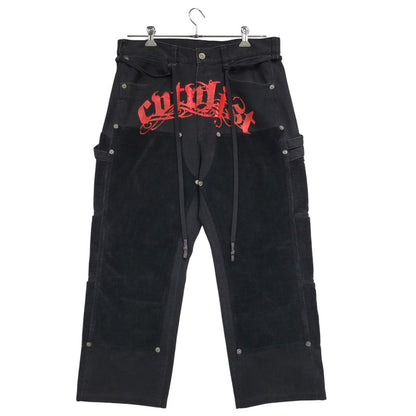 【中古品】【メンズ】 CVTVLIST カタリスト CORDUROY DOUBLEKNEE PAINT PANTS 2101110402 コーデュロイ 切替 ダブルニー ペイント パンツ 153-260508-as-10-izu サイズ：2 カラー：ブラック×レッド 万代Net店