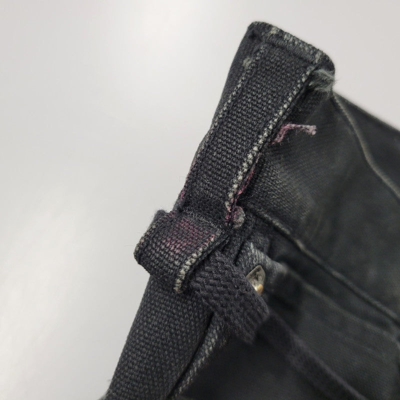 【中古品】【メンズ】 CVTVLIST カタリスト CORDUROY DOUBLEKNEE PAINT PANTS 2101110402 コーデュロイ 切替 ダブルニー ペイント パンツ 153-260508-as-10-izu サイズ：2 カラー：ブラック×レッド 万代Net店