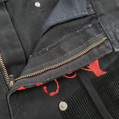 【中古品】【メンズ】 CVTVLIST カタリスト CORDUROY DOUBLEKNEE PAINT PANTS 2101110402 コーデュロイ 切替 ダブルニー ペイント パンツ 153-260508-as-10-izu サイズ：2 カラー：ブラック×レッド 万代Net店