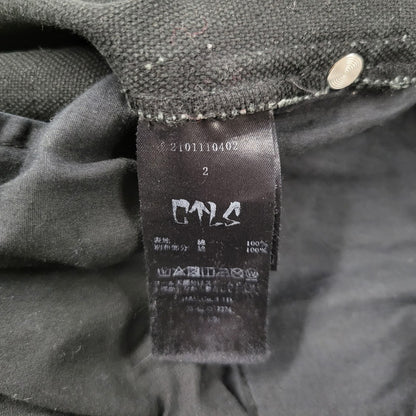 【中古品】【メンズ】 CVTVLIST カタリスト CORDUROY DOUBLEKNEE PAINT PANTS 2101110402 コーデュロイ 切替 ダブルニー ペイント パンツ 153-260508-as-10-izu サイズ：2 カラー：ブラック×レッド 万代Net店