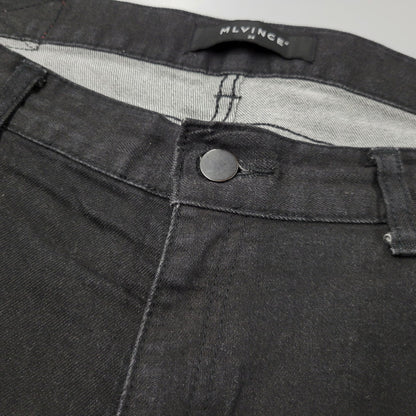 【中古品】【メンズ】 MLVINCE メルヴィンス ZIPFLY STRETCH DENIM PANTS ジップフライ ストレッチ デニムパンツ 153-260508-as-03-izu サイズ：34 カラー：ブラック 万代Net店
