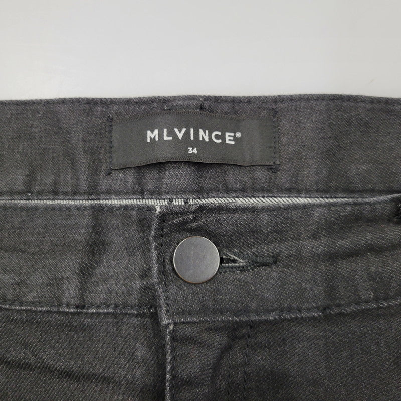 【中古品】【メンズ】 MLVINCE メルヴィンス ZIPFLY STRETCH DENIM PANTS ジップフライ ストレッチ デニムパンツ 153-260508-as-03-izu サイズ：34 カラー：ブラック 万代Net店