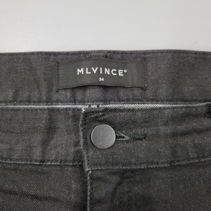 【中古品】【メンズ】 MLVINCE メルヴィンス ZIPFLY STRETCH DENIM PANTS ジップフライ ストレッチ デニムパンツ 153-260508-as-03-izu サイズ：34 カラー：ブラック 万代Net店