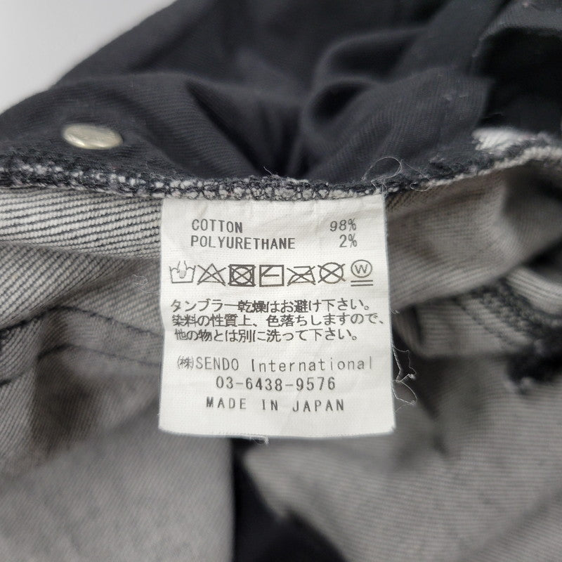 【中古品】【メンズ】 MLVINCE メルヴィンス ZIPFLY STRETCH DENIM PANTS ジップフライ ストレッチ デニムパンツ 153-260508-as-03-izu サイズ：34 カラー：ブラック 万代Net店