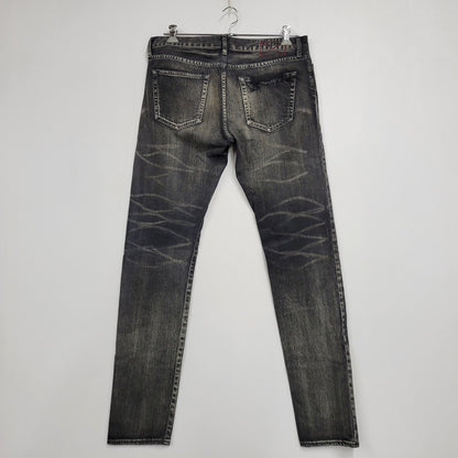 【中古品】【メンズ】 MLVINCE メルヴィンス BUTTONFLY SKINNY DENIM PANTS ボタンフライ スキニーデニムパンツ ジーンズ 153-260508-as-02-izu サイズ：34 カラー：ブラック 万代Net店