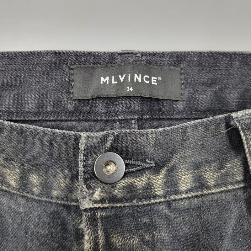 【中古品】【メンズ】 MLVINCE メルヴィンス BUTTONFLY SKINNY DENIM PANTS ボタンフライ スキニーデニムパンツ ジーンズ 153-260508-as-02-izu サイズ：34 カラー：ブラック 万代Net店