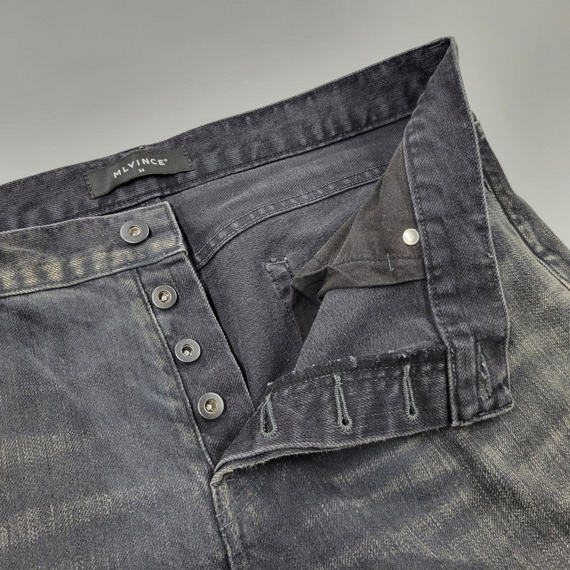 【中古品】【メンズ】 MLVINCE メルヴィンス BUTTONFLY SKINNY DENIM PANTS ボタンフライ スキニーデニムパンツ ジーンズ 153-260508-as-02-izu サイズ：34 カラー：ブラック 万代Net店