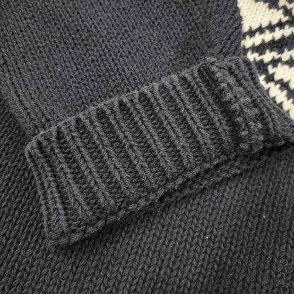 【中古品】【メンズ】 ASKYURSELF アスクユアセルフ CHUNKY BANNED KNIT CARDIGAN チャンキー バーンド ニット カーディガン トップス 長袖 142-260509-cs-15-izu サイズ：XL カラー：ブラック 万代Net店